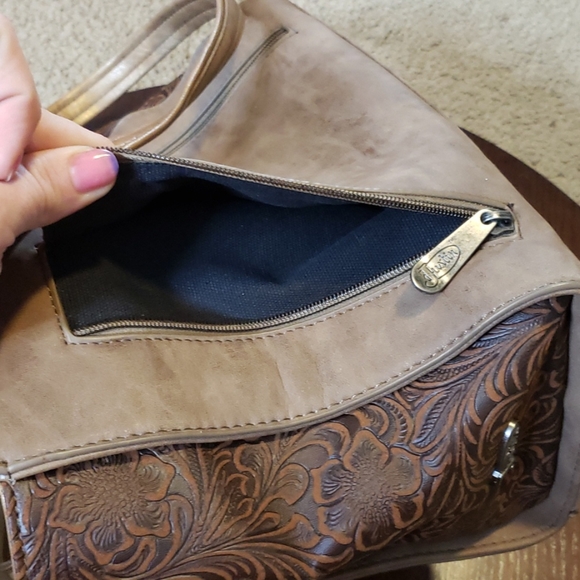 Justin Boots Bags Justin Concealed Carry Purse Tan Turquoise 2x45